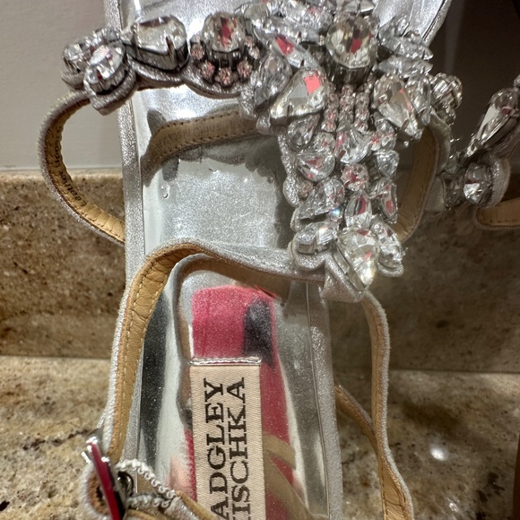 Badgley Mischka Crystal Embellished Sandals - Picture 2 of 9